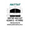 TOFAŞ DOĞAN ŞAHİN KARTAL ÖN FREN BALATASI 4236412 4174992 *NS*