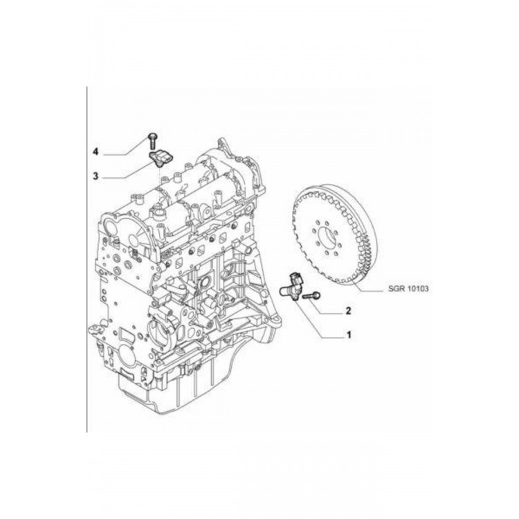 Fiat Doblo 1,3  Krank Devir Volan Sensörü    73502752