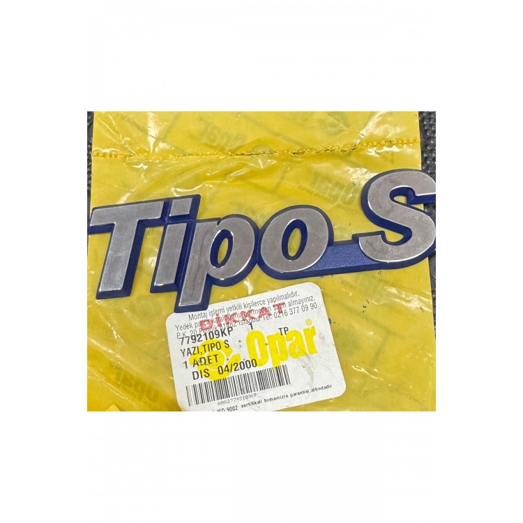 YAZI TİPO S YAZI TİPO S