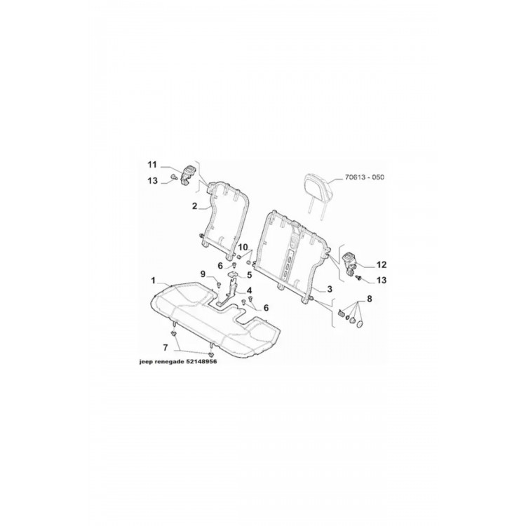 Fiat Egea Arka Koltuk Alt Klipsi 52148956 1 ADET